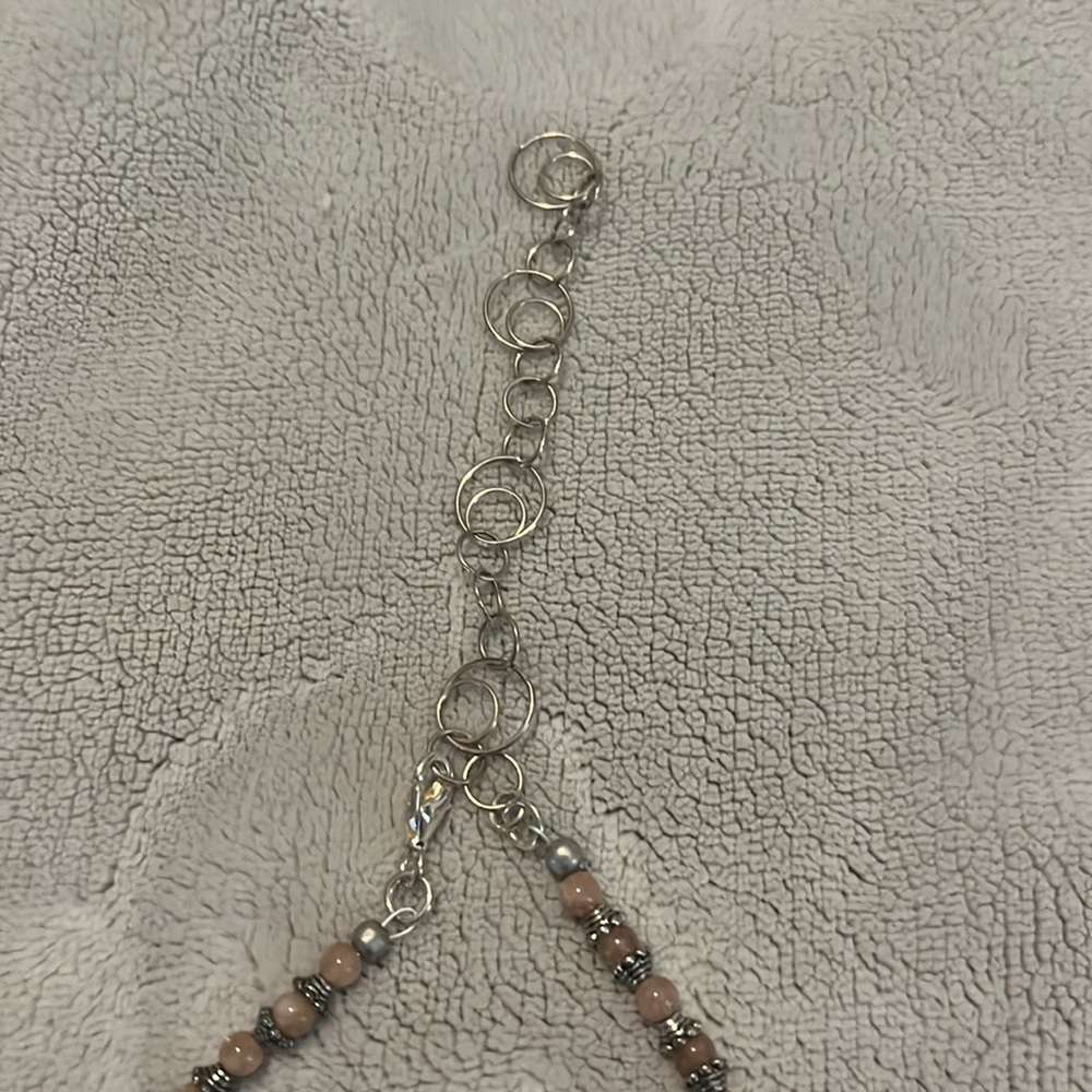Pink Crystal Bead Necklace - Picture 3 of 5
